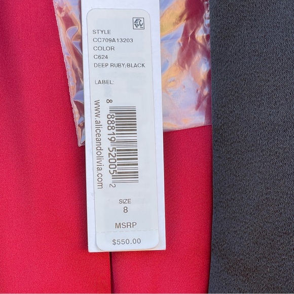 Alice and Olivia Deep Ruby Black Velvet blazer - Picture 9 of 9